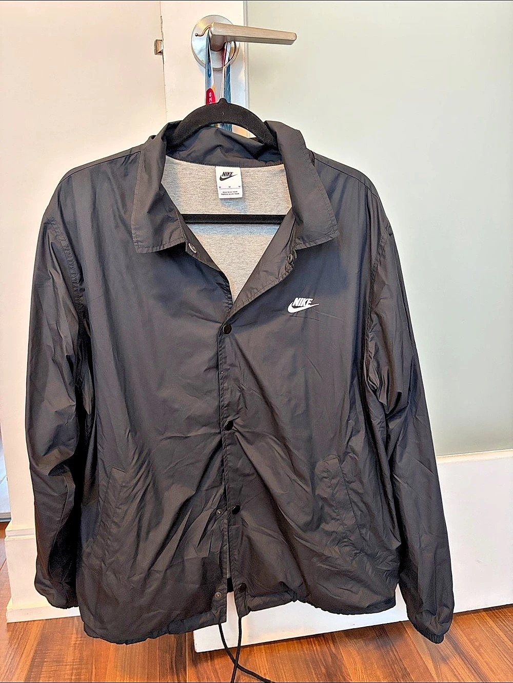 Nike Club Men's Coaches Jacket Black Size Medium